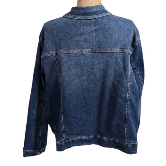 Jones new York Blue Denim Jean Jacket Plus Size 2X 3X New! - Picture 4 of 8